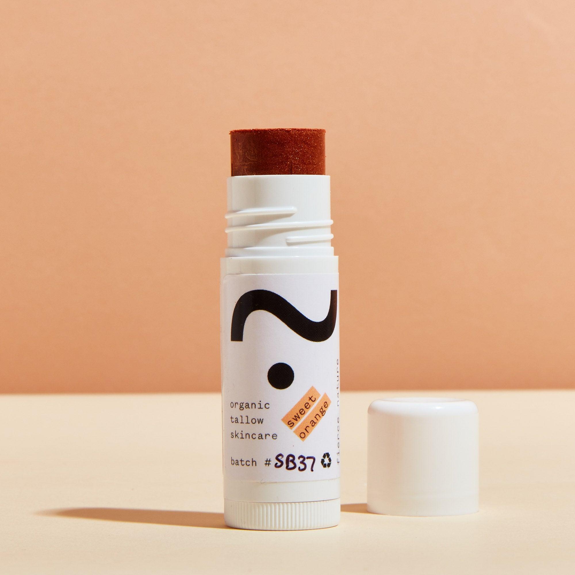 Pure Organic Tallow Bronze Shimmer Stick (Sweet Orange) - Fierce Nature