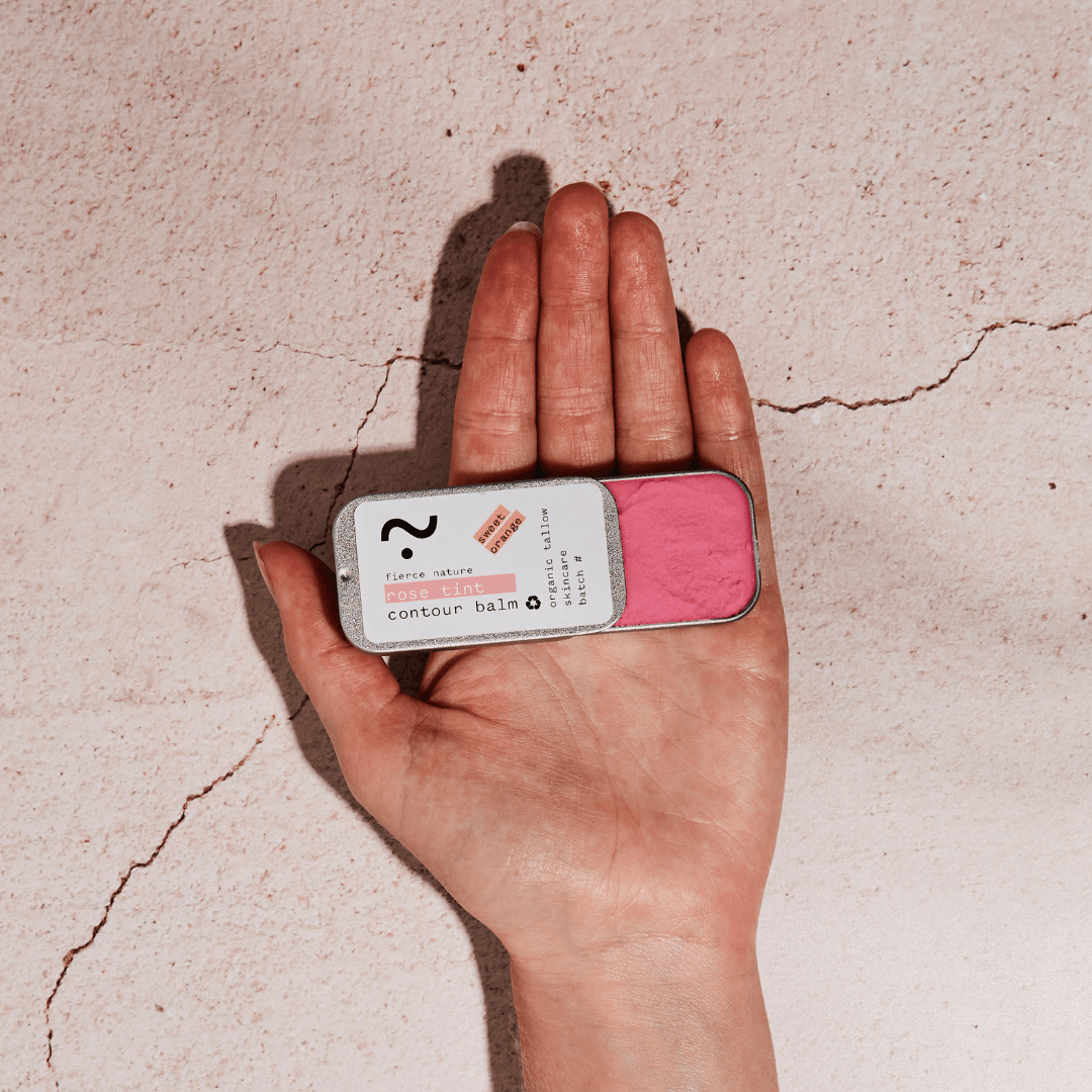 Pure Organic Tallow Rose Tint Contour Balm (Sweet Orange) - Fierce Nature
