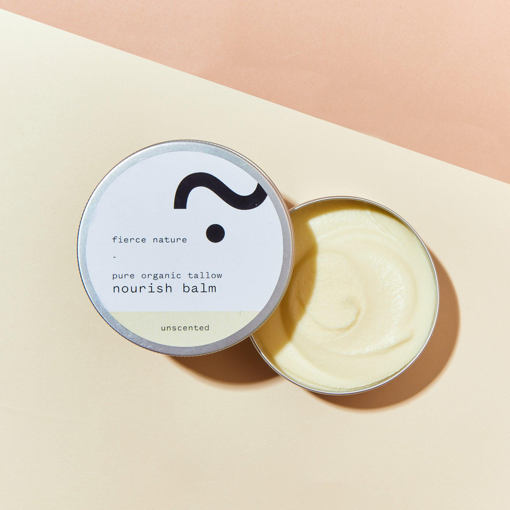 Pure Organic Tallow Nourish Balm (Unscented) - Fierce Nature