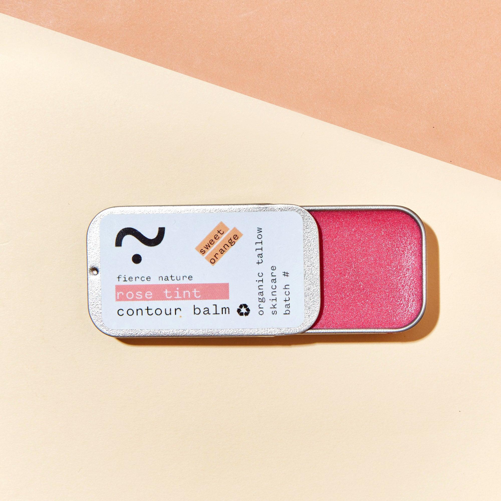 Pure Organic Tallow Rose Tint Contour Balm (Sweet Orange) - Fierce Nature