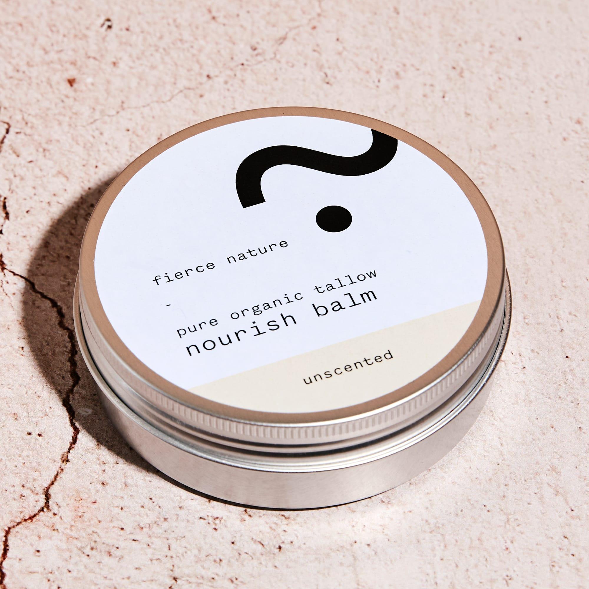 Pure Organic Tallow Nourish Balm (Unscented) - Fierce Nature