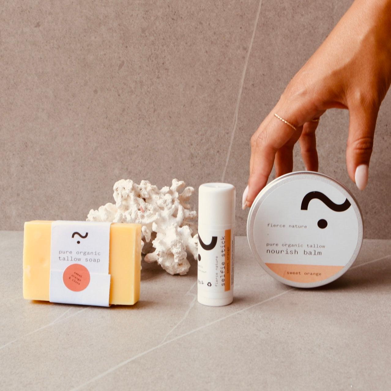 Pure Organic Tallow Skincare Bundle (Scented) - Fierce Nature